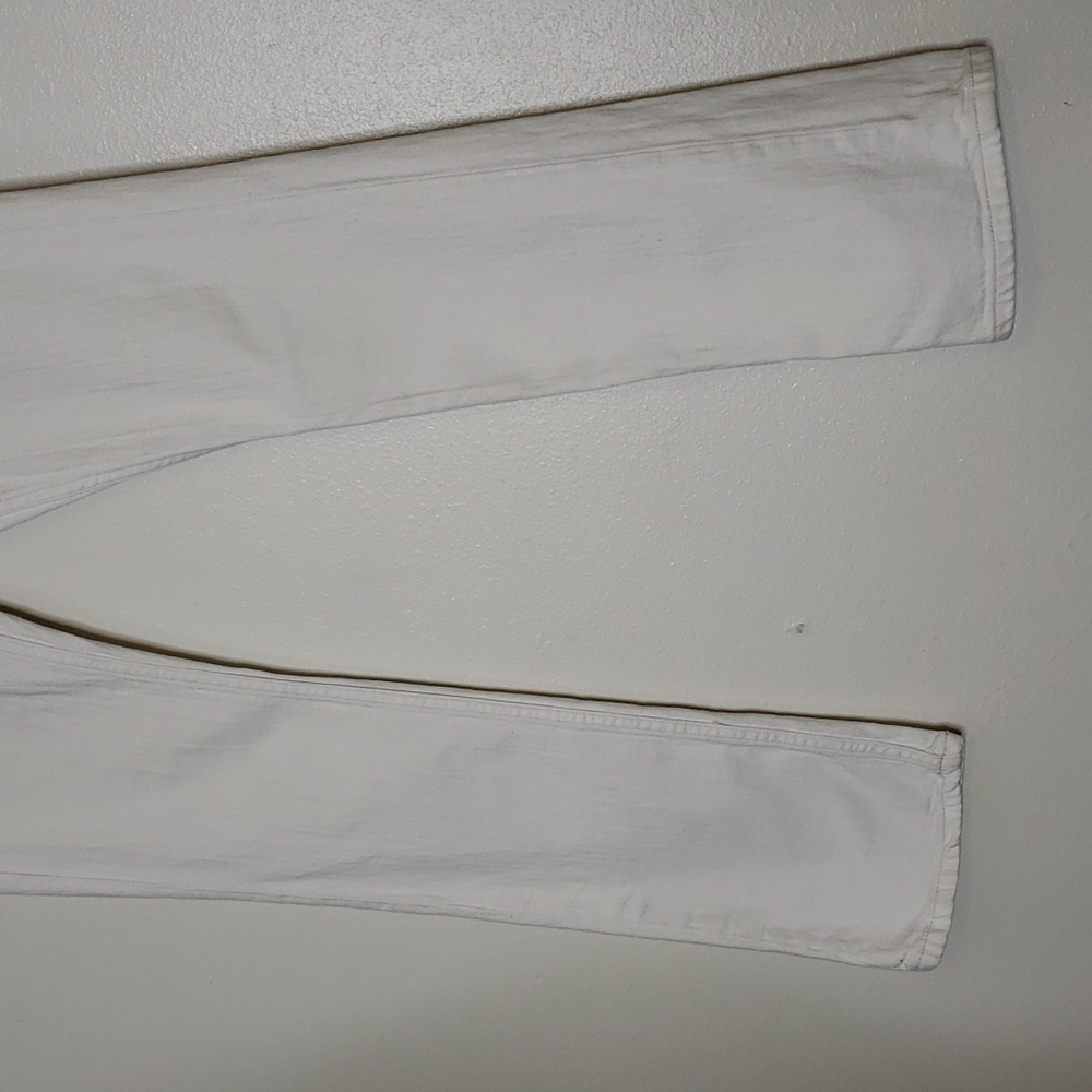 Banana Republic Slim Straight Mid Rise Jeans White 28 Long - Picture 3 of 14